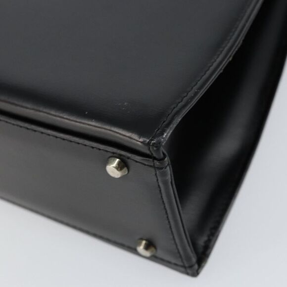 Givenchy Twist Lock Top Handle Bag Leather Black Leather Handbag (Pre-Owned) - Picture 10 of 16